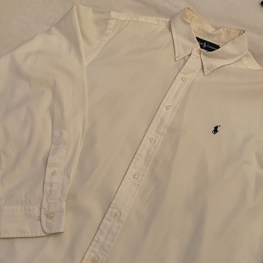 Ralph Lauren cream collared shirt